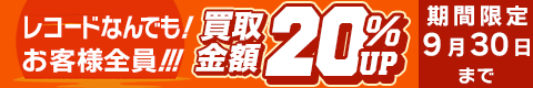 期間限定レコード20%アップキャンペーン